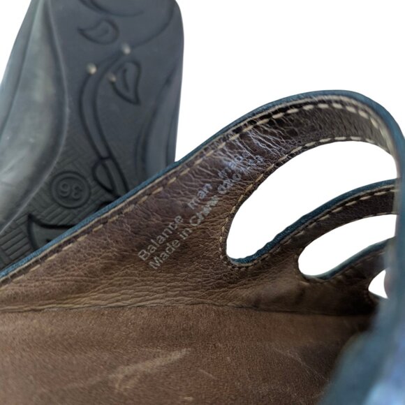 Dansko Deep Blue Patent Sandals - Size 36 - Picture 9 of 14